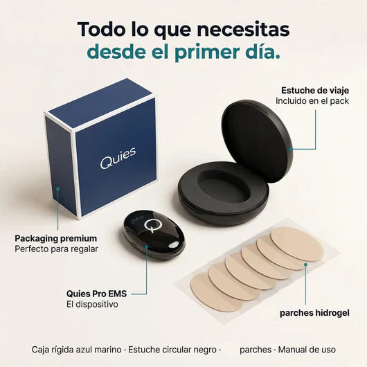 Quies™ - Silencia los ronquidos desde la primera noche (PACK dispositivo + parches noches)
