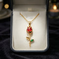 Collar Clavel Rojo deslumbrante