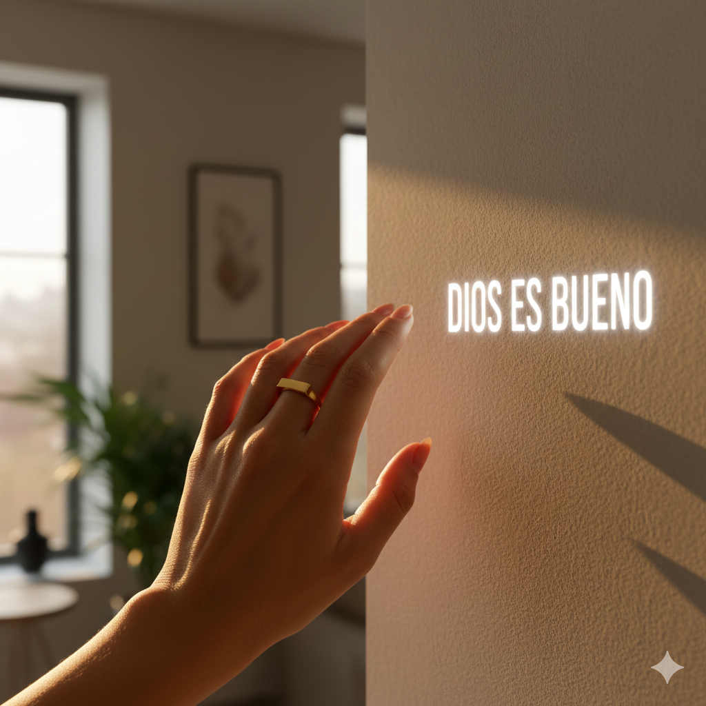 Anillo reflector de fe con texto "Confía en Dios" - Ringold™