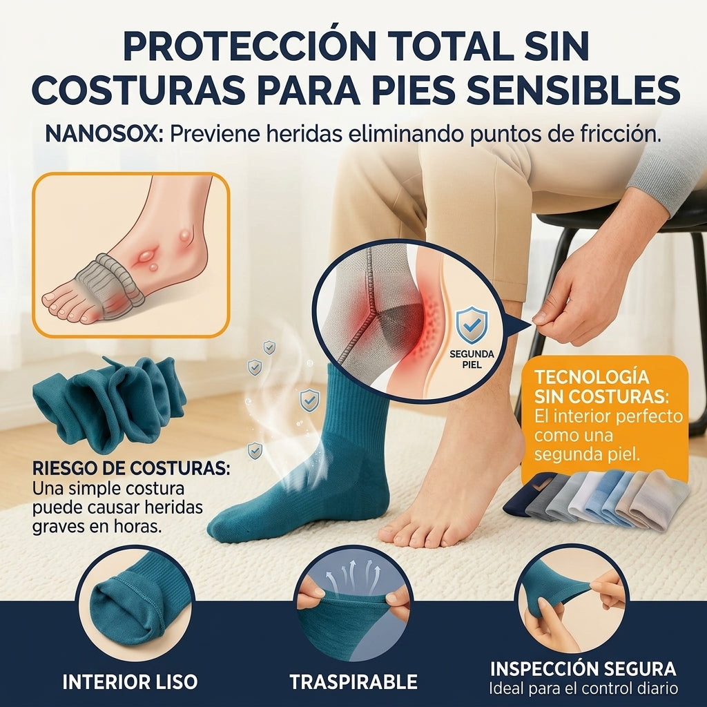 Medias terapéuticas sin costura que no aprietan ni dejan marcas - NanoSox