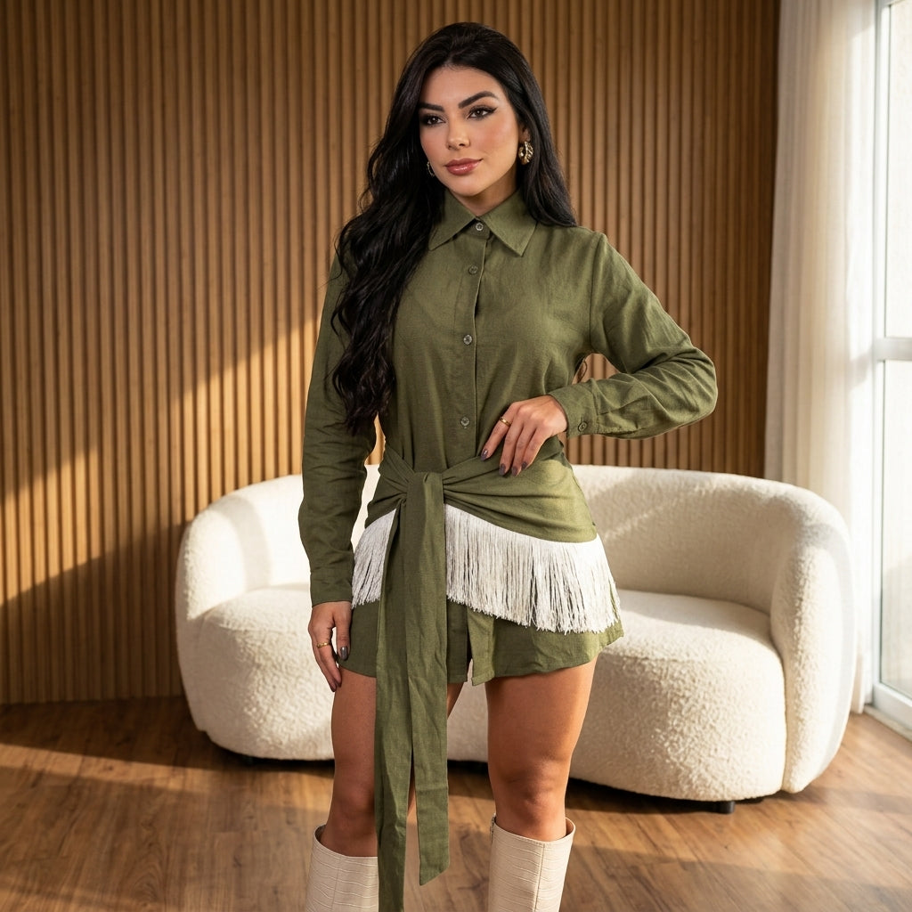 CONJUNTO ELOISA - VESTIDO CASUAL ELEGANTE