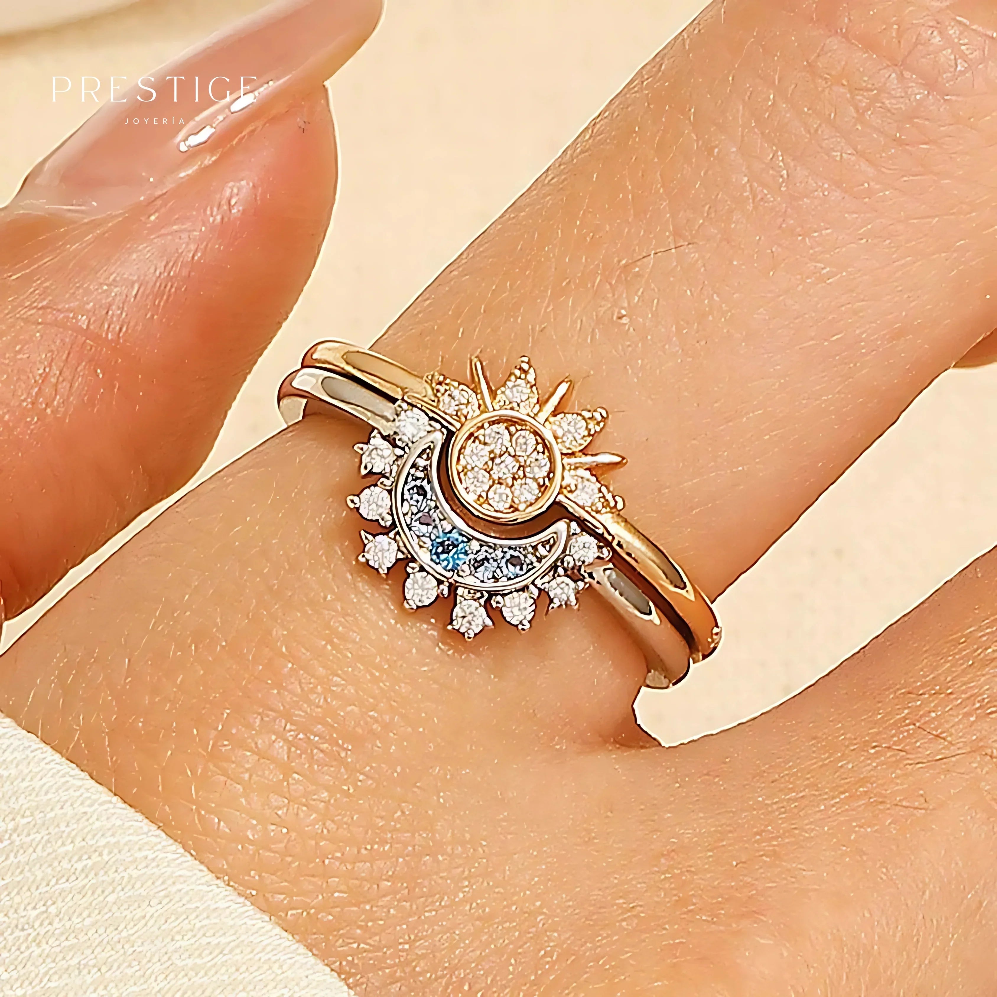 Juego de anillos ajustables que encajan - Sol&Luna™