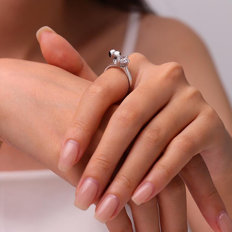 Anillo de Snoopy con diamante - SnoopRing™