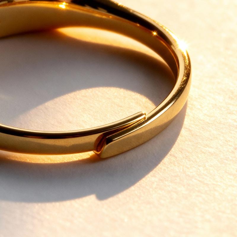 Anillo reflector de fe con texto "Confía en Dios" - Ringold™